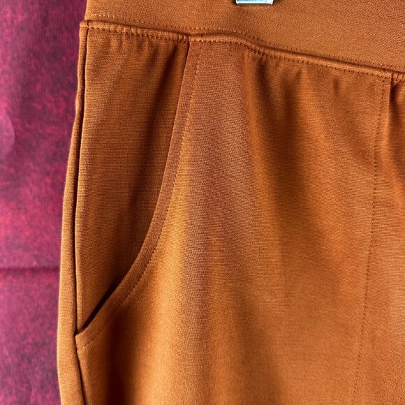 DENIM & CO ATHLETA HIGH RISE ANKLE PANTS, STRETCH, 2 SLASH POCKET, OVERSIZE 1XP - Picture 3 of 8